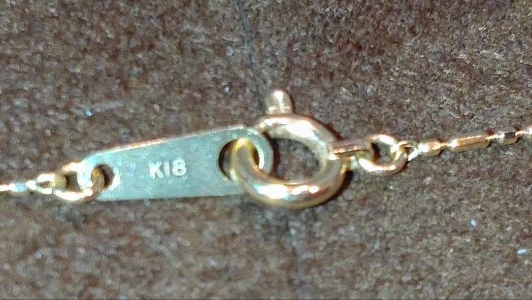 中古　agete　18金ダイヤモンドネックレス