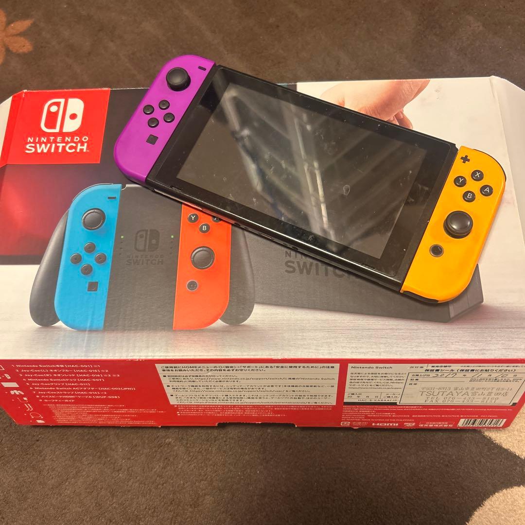 ス*ル様 Nintendo Switch 本体 紫オレンジ Joy-Con