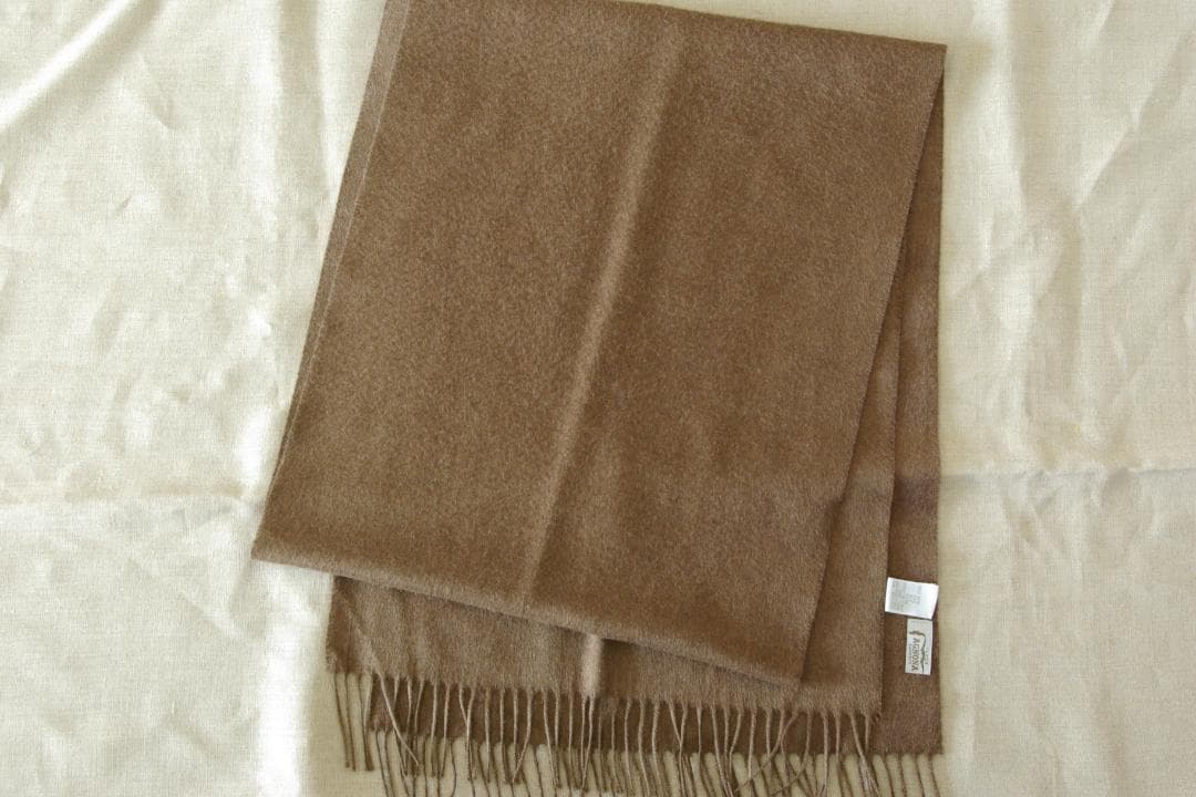 【シルク100％】Agnona アニオナ　ストール　茶