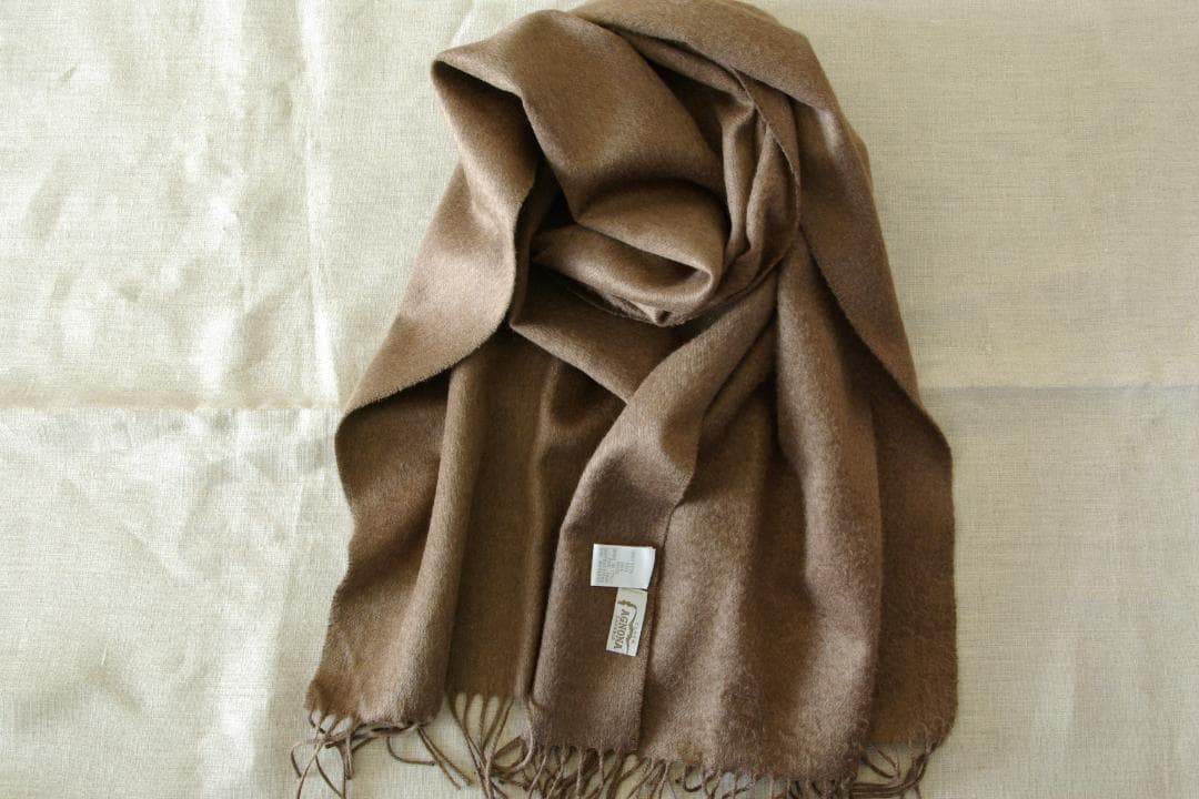 【シルク100％】Agnona アニオナ　ストール　茶
