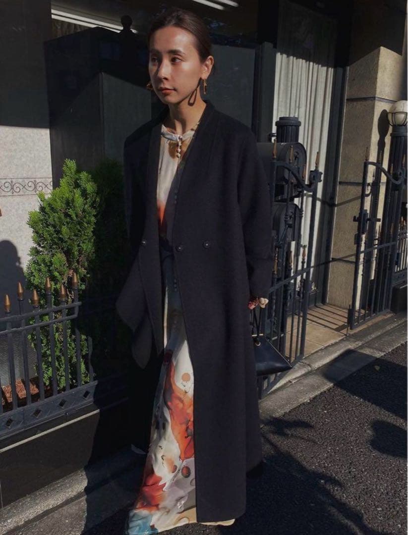 Ameri UNDRESSED FRILL COLLAR COAT Sサイズ