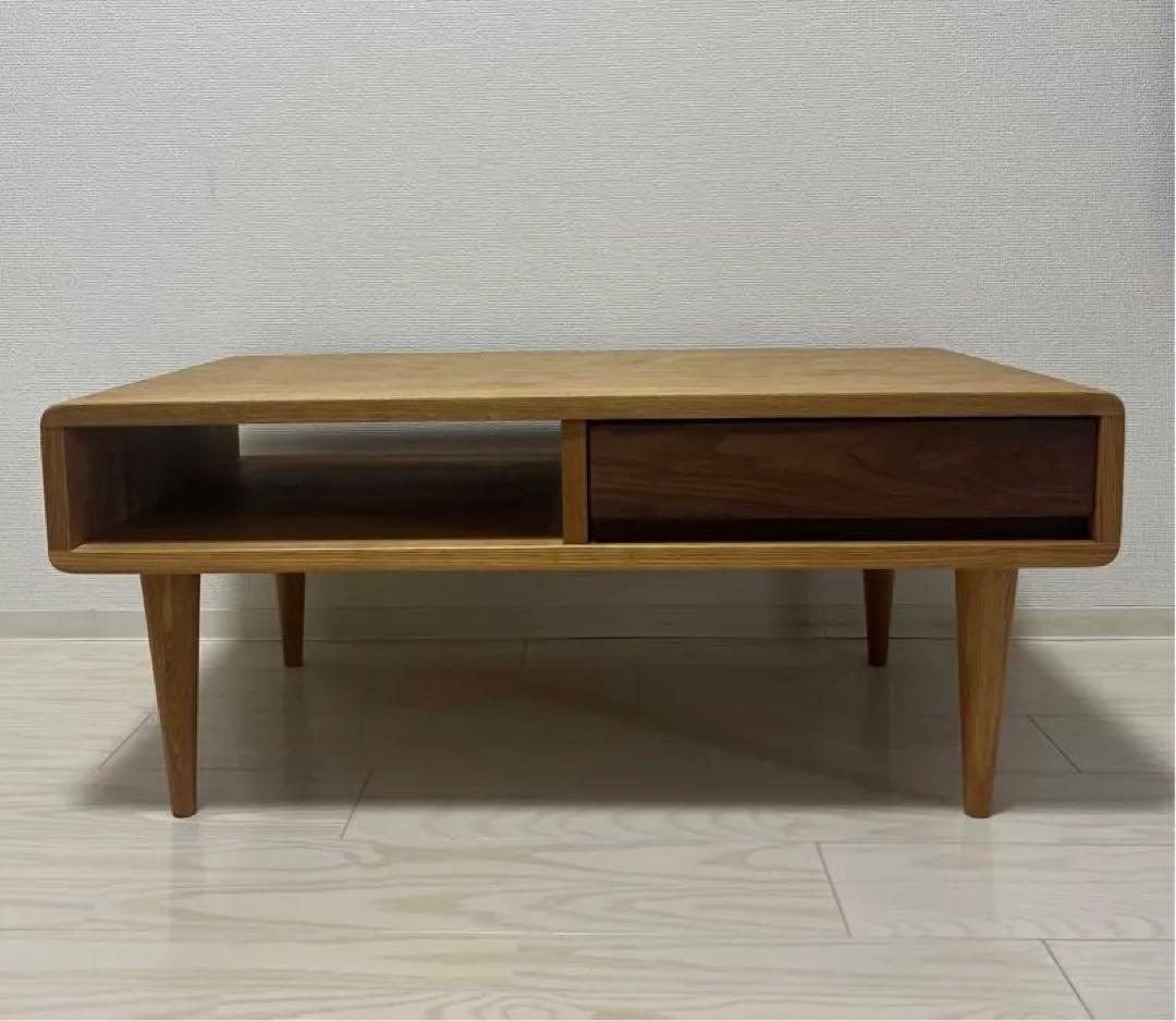 ローテーブル 85 無垢材 北欧モダン