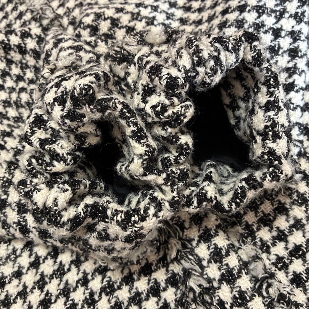 トゥモローランドBallsey ハウンドトゥースツイードノーカラージャケット