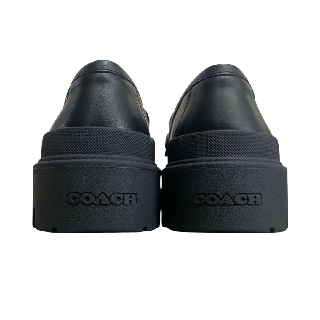 極美品COACH プラットフォーム ローファー 厚底 CAP35 カモ柄　8