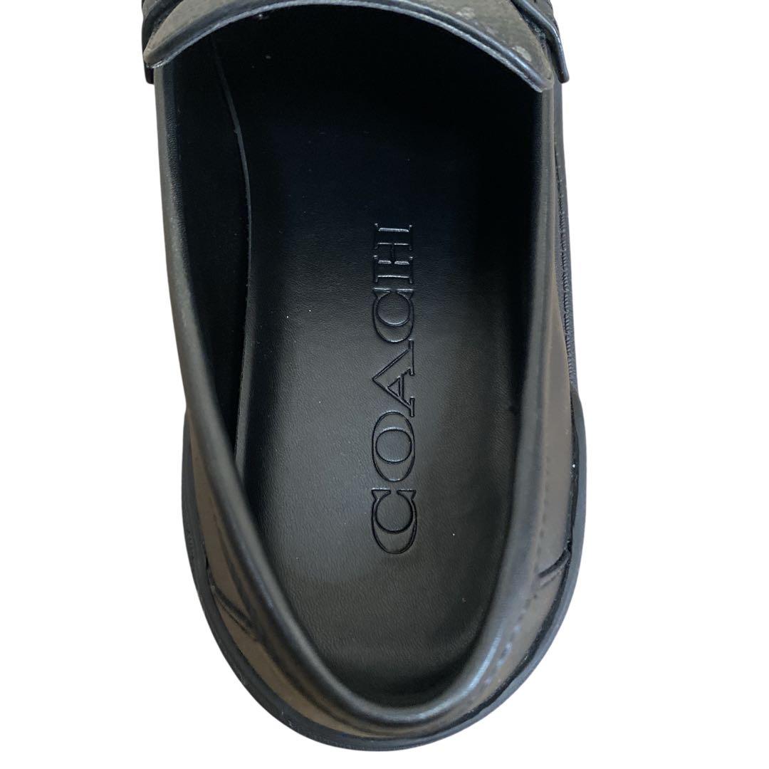極美品COACH プラットフォーム ローファー 厚底 CAP35 カモ柄　8