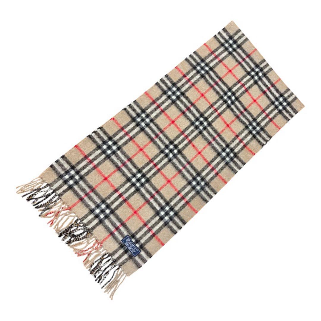 美品 Burberry バーバリー マフラー カシミヤ イギリス製 ノバチェック