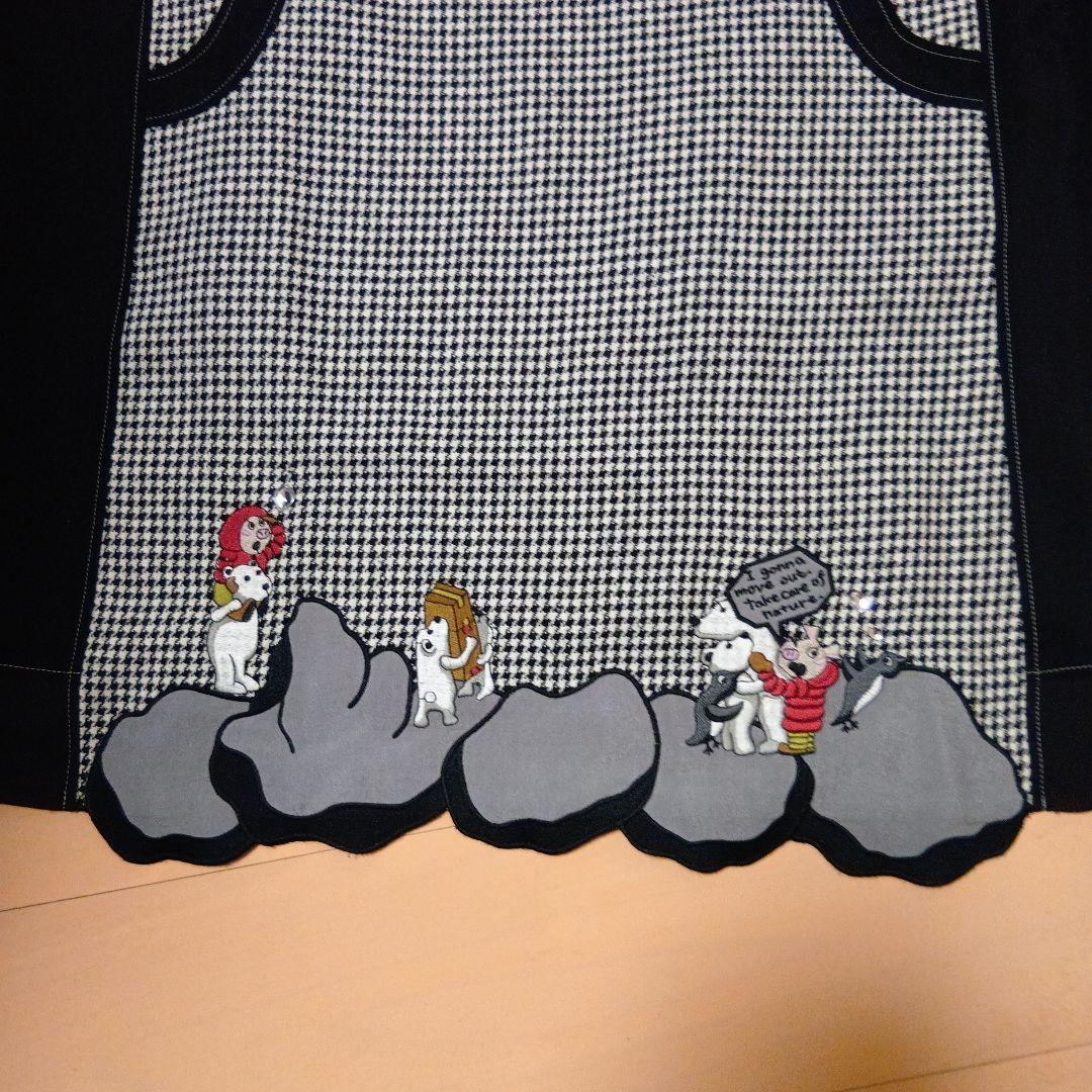 お値下げしました。新品、アルベロベロ千鳥柄アニマルプリントチュニック