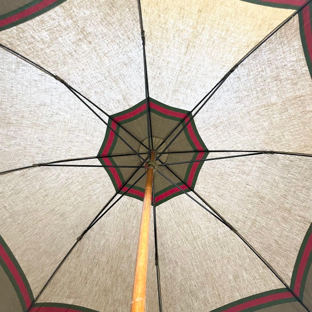【極美品/希少】GUCCI グッチ 長傘 シェリーライン ヴィンテージ