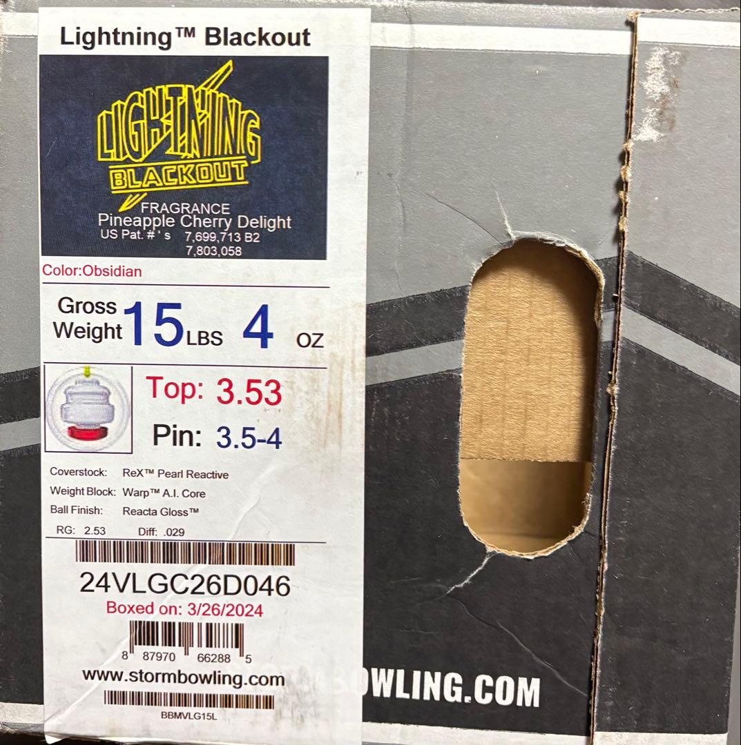 ストーム　ライトニングブラックアウト　15ポンド