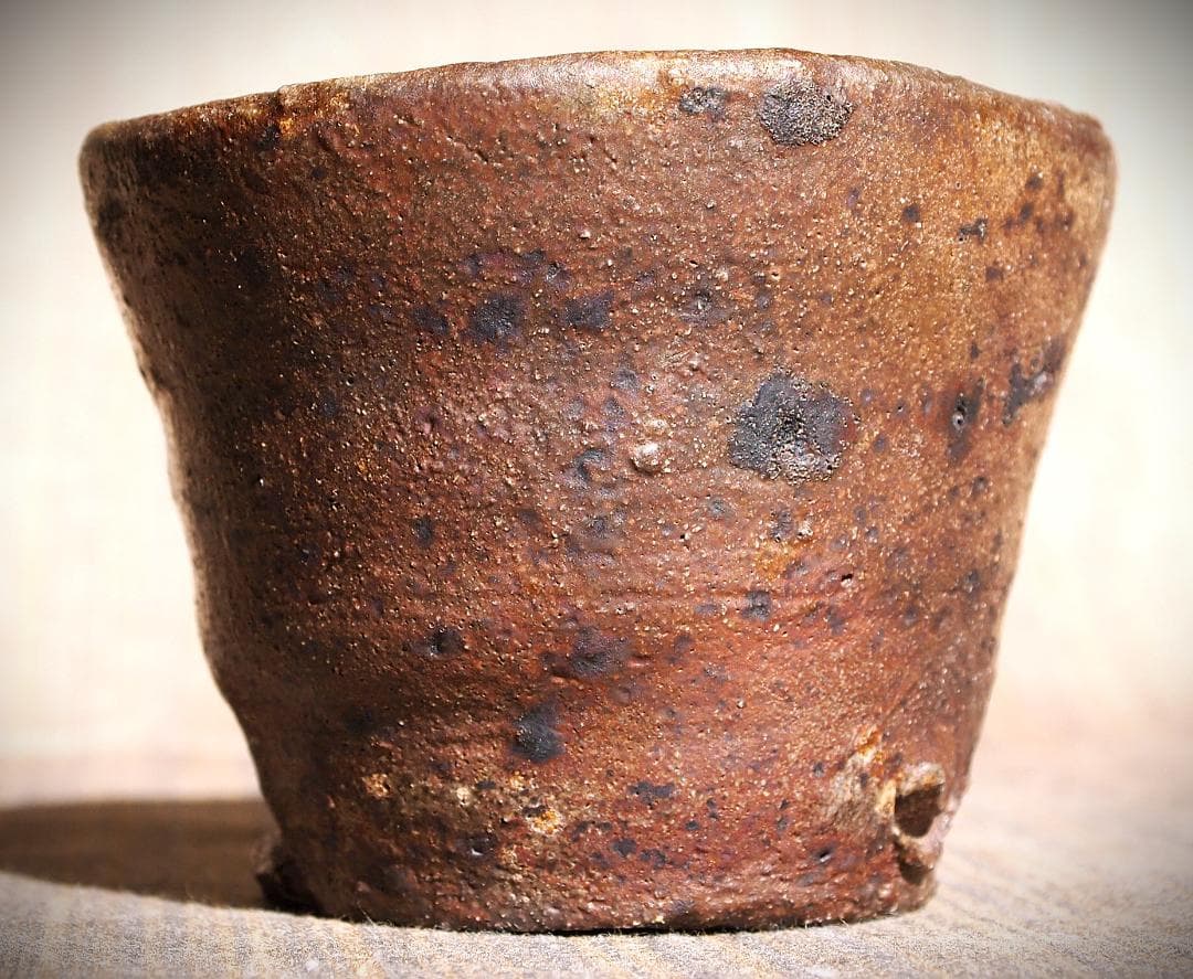 人気作家★森岡成好★南蛮【窯変】酒器（ぐいのみ）