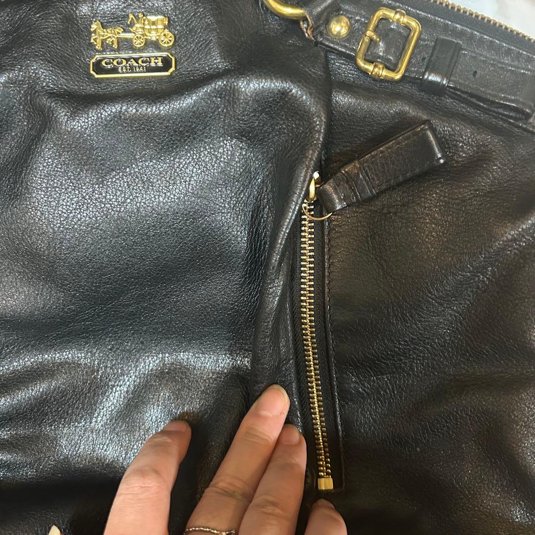 ★COACH マディソン ブラックトートバッグ レザー 美品