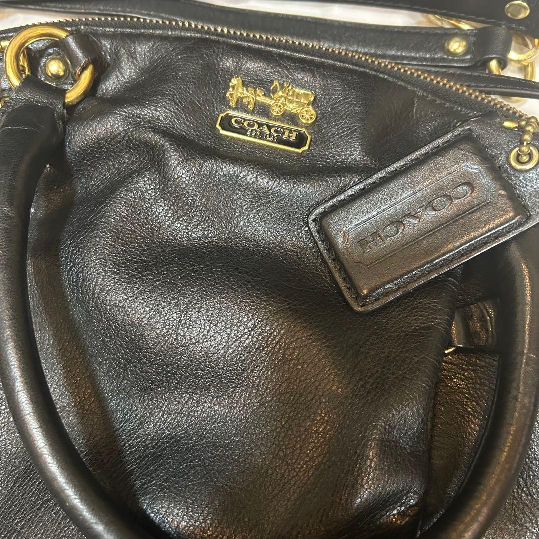 ★COACH マディソン ブラックトートバッグ レザー 美品