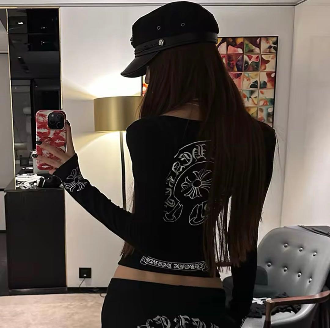 クロムハーツ ロングスリーブTシャツブラックMサイズ