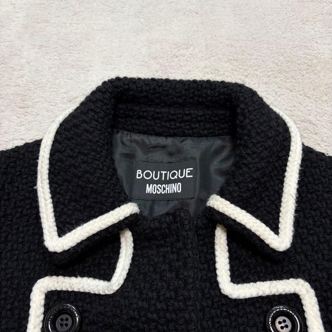 【美品】BOUTIQUE MOSCHINO モスキーノ ツイード コート 44