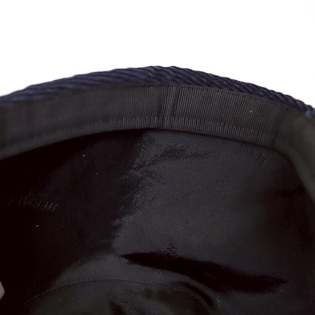 美品 HERMES セリエボタン コーデュロイキャスケット 58 濃紺 1061