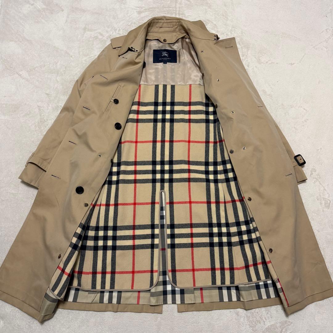 美品バーバリーロンドン　トレンチコート　ライナー付　メガチェック　44 ベージュ