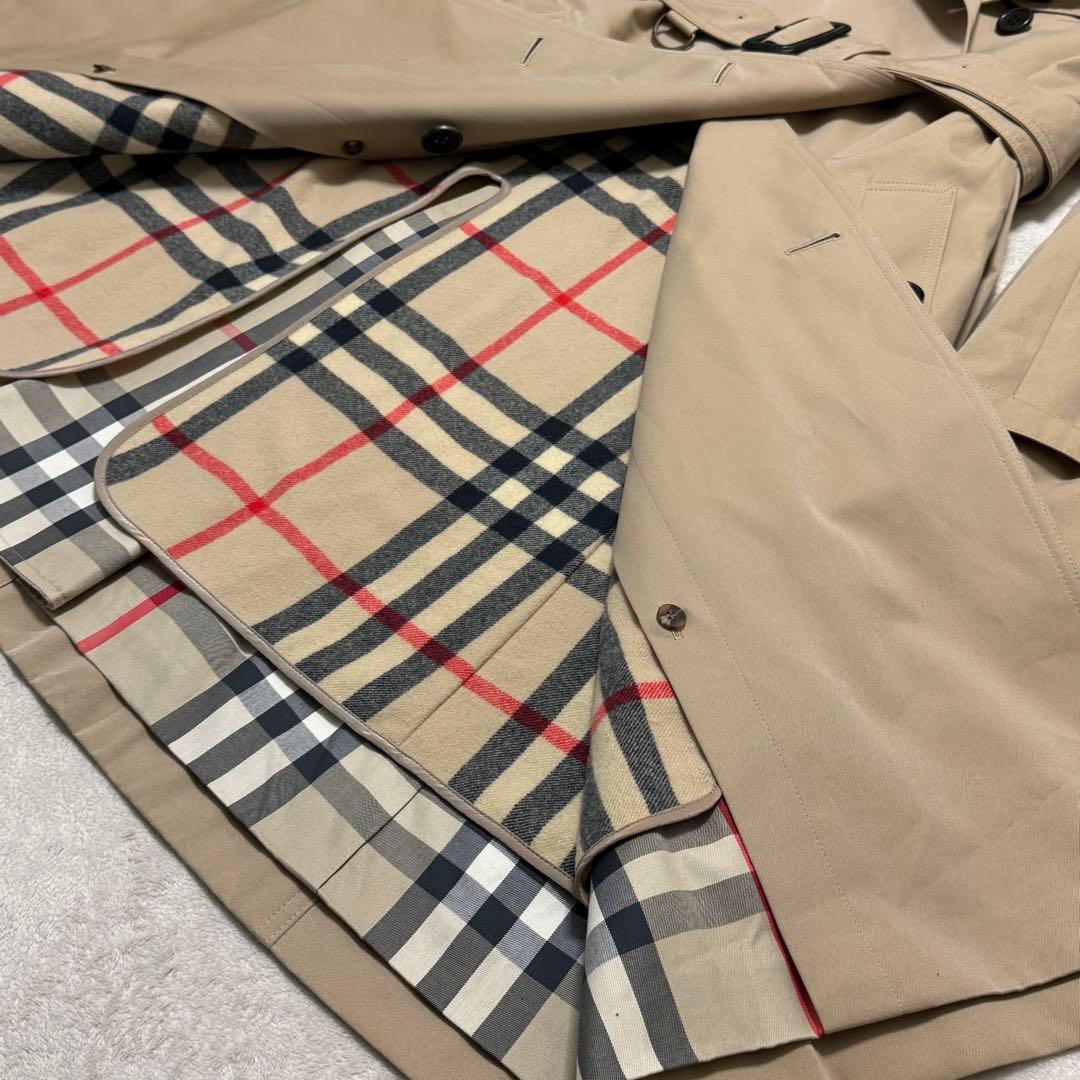 美品バーバリーロンドン　トレンチコート　ライナー付　メガチェック　44 ベージュ