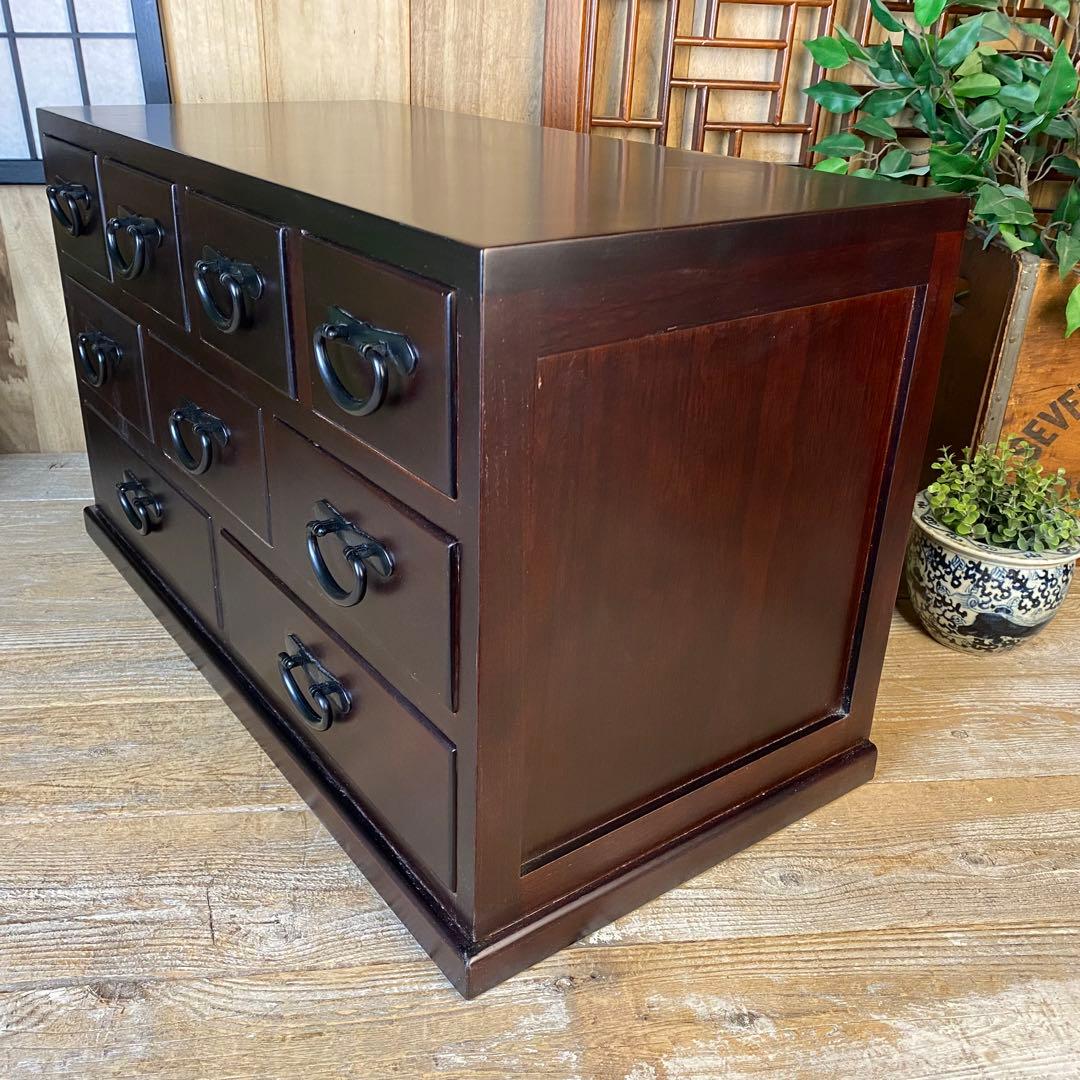 期間限定！セール中！民芸家具桐材多引き出しチェストタンスC70㎝×41㎝木製収納