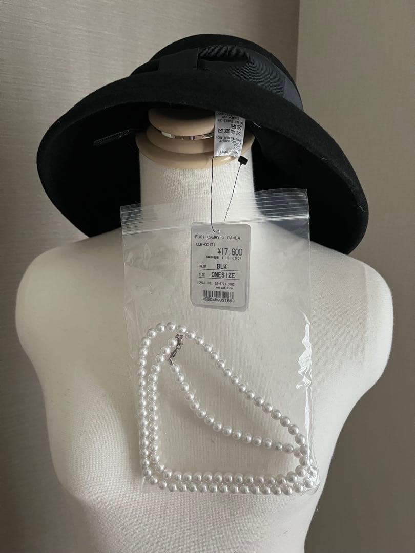 CA4LA×Fuki Cammy 帽子　BLACK パール付き