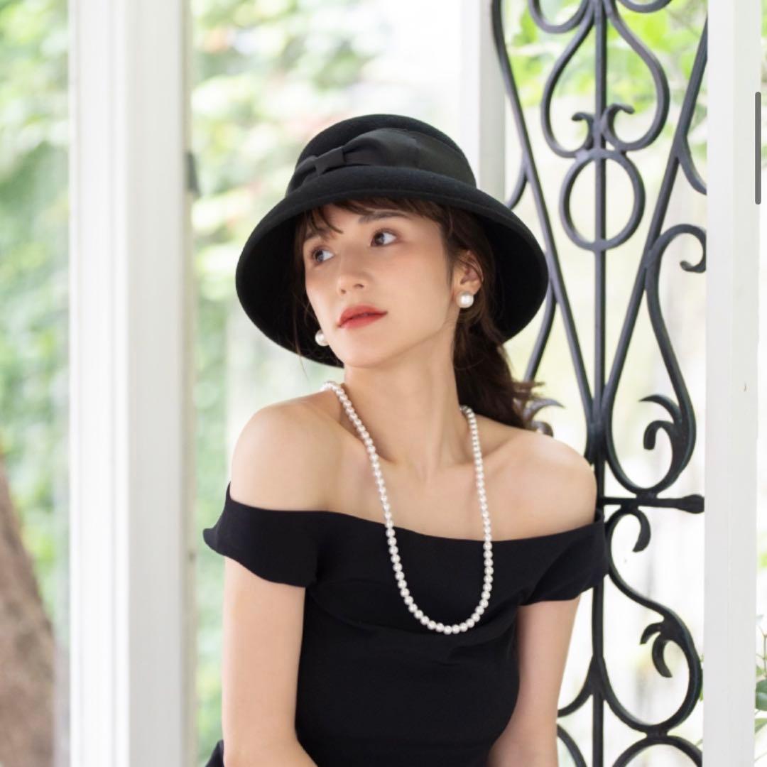 CA4LA×Fuki Cammy 帽子　BLACK パール付き