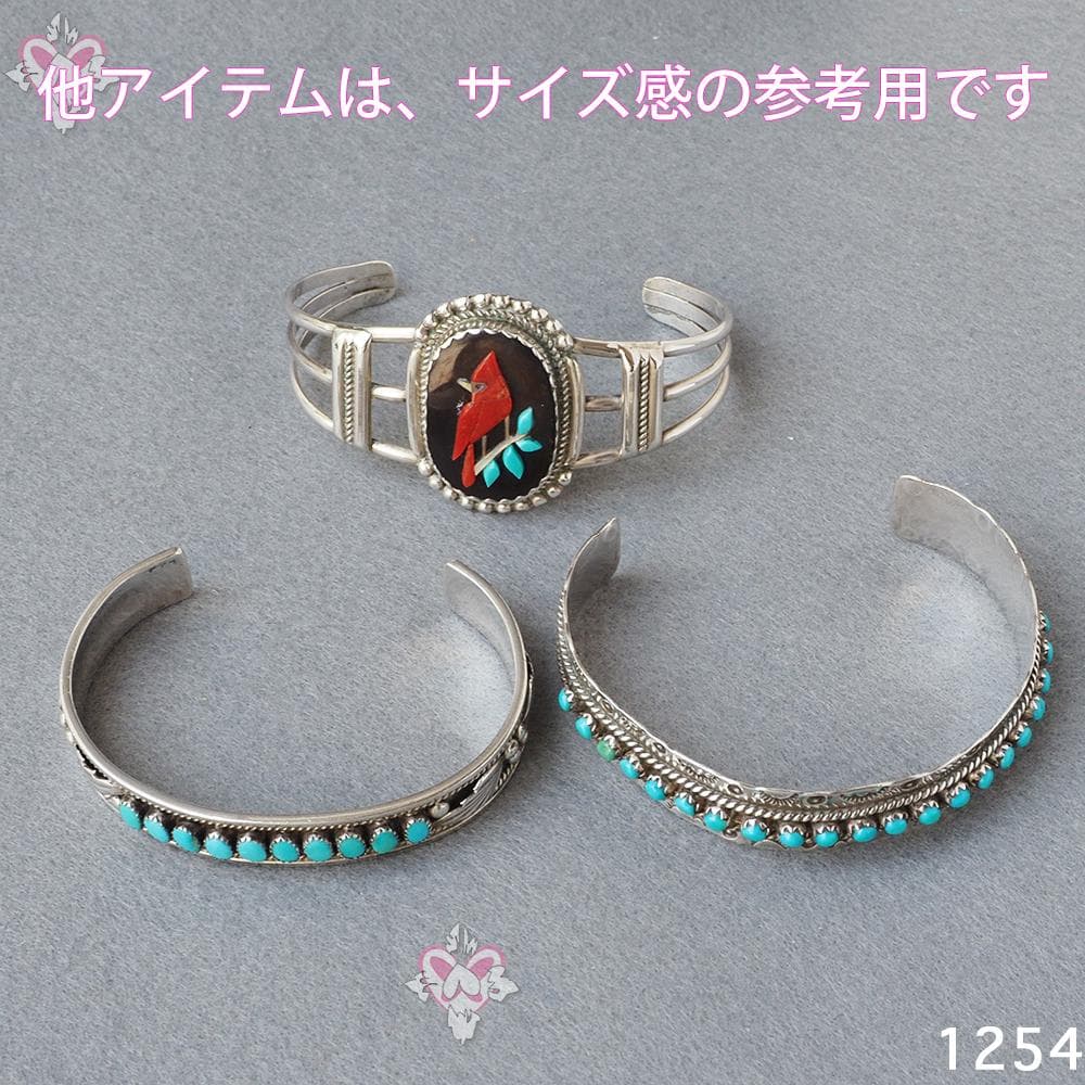 10個 ターコイズ シルバー インディアンジュエリー ズニ 刻印 バングル 純銀