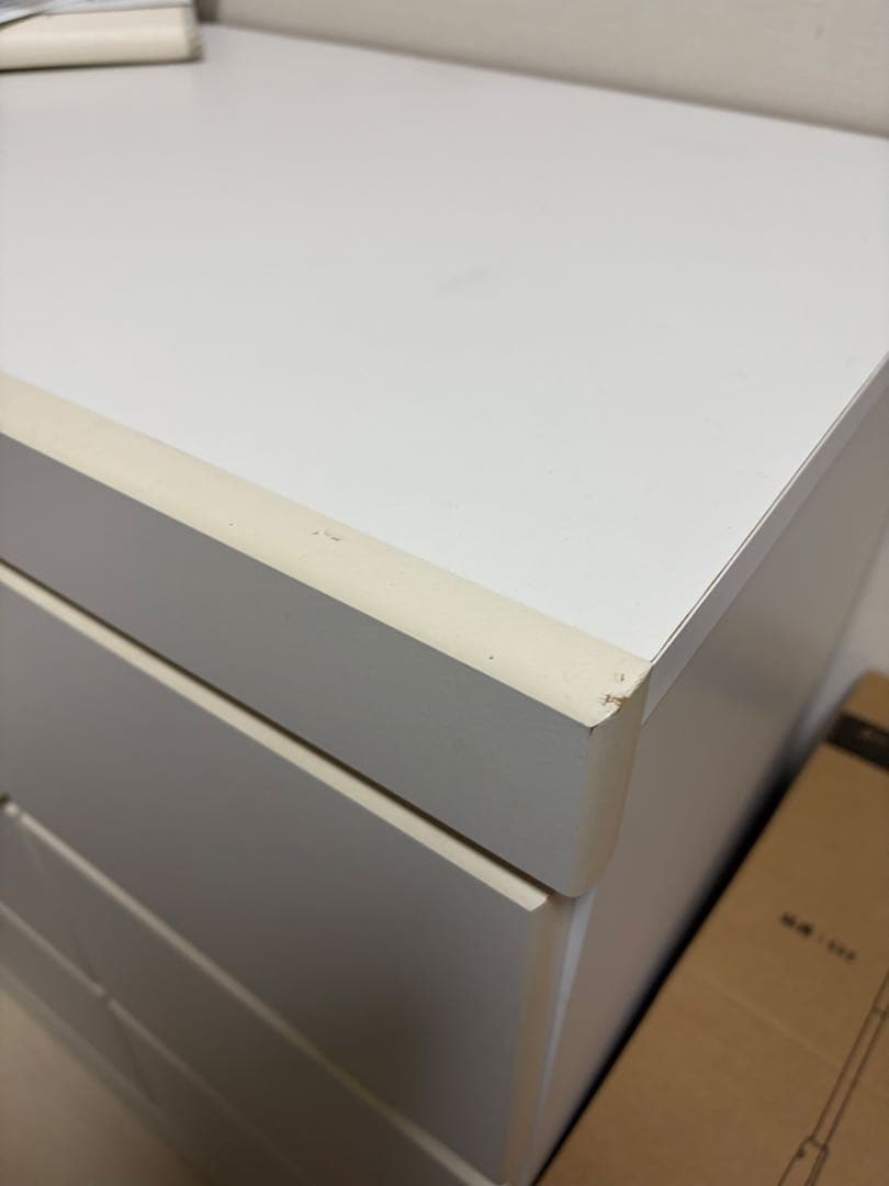 ホワイト 6段チェスト