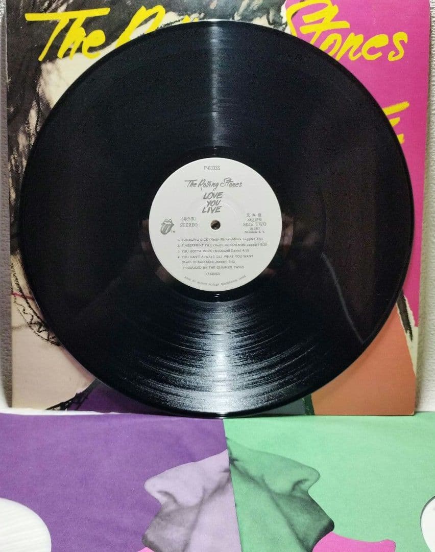 『ＬＯＶＥ ＹＯＵ ＬＩＶＥ／ＴＨＥ ＲＯＬＬＩ…』帯付・２枚組見本盤【中古ＬＰ