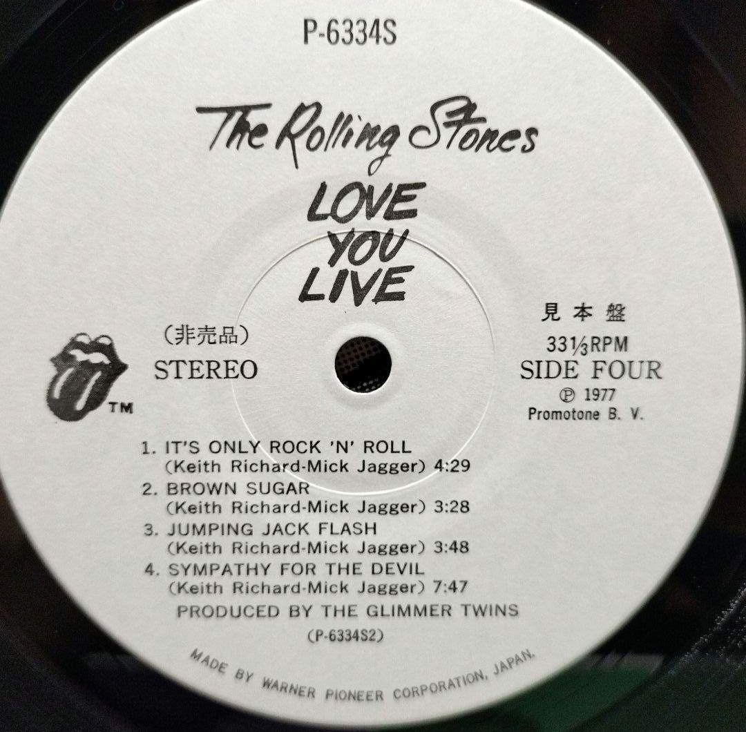 『ＬＯＶＥ ＹＯＵ ＬＩＶＥ／ＴＨＥ ＲＯＬＬＩ…』帯付・２枚組見本盤【中古ＬＰ