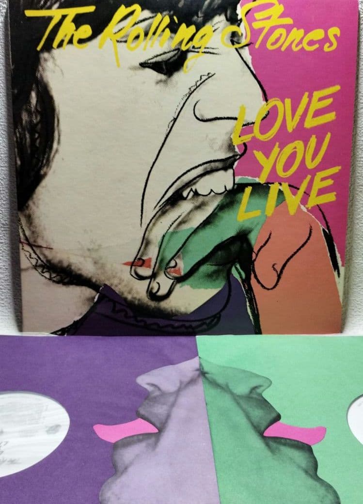 『ＬＯＶＥ ＹＯＵ ＬＩＶＥ／ＴＨＥ ＲＯＬＬＩ…』帯付・２枚組見本盤【中古ＬＰ