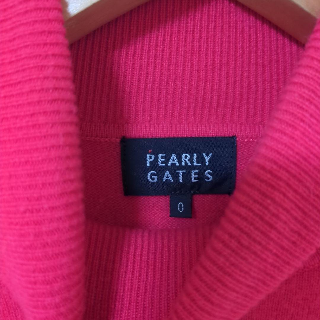 みゃあちゃん★美品★PEARLY GATES ジャガードロゴカシミヤタート