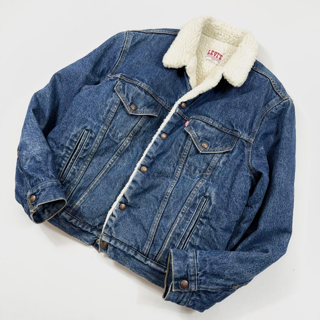 80's USA製 Levi's リーバイス70608デニムボアジャケット42R