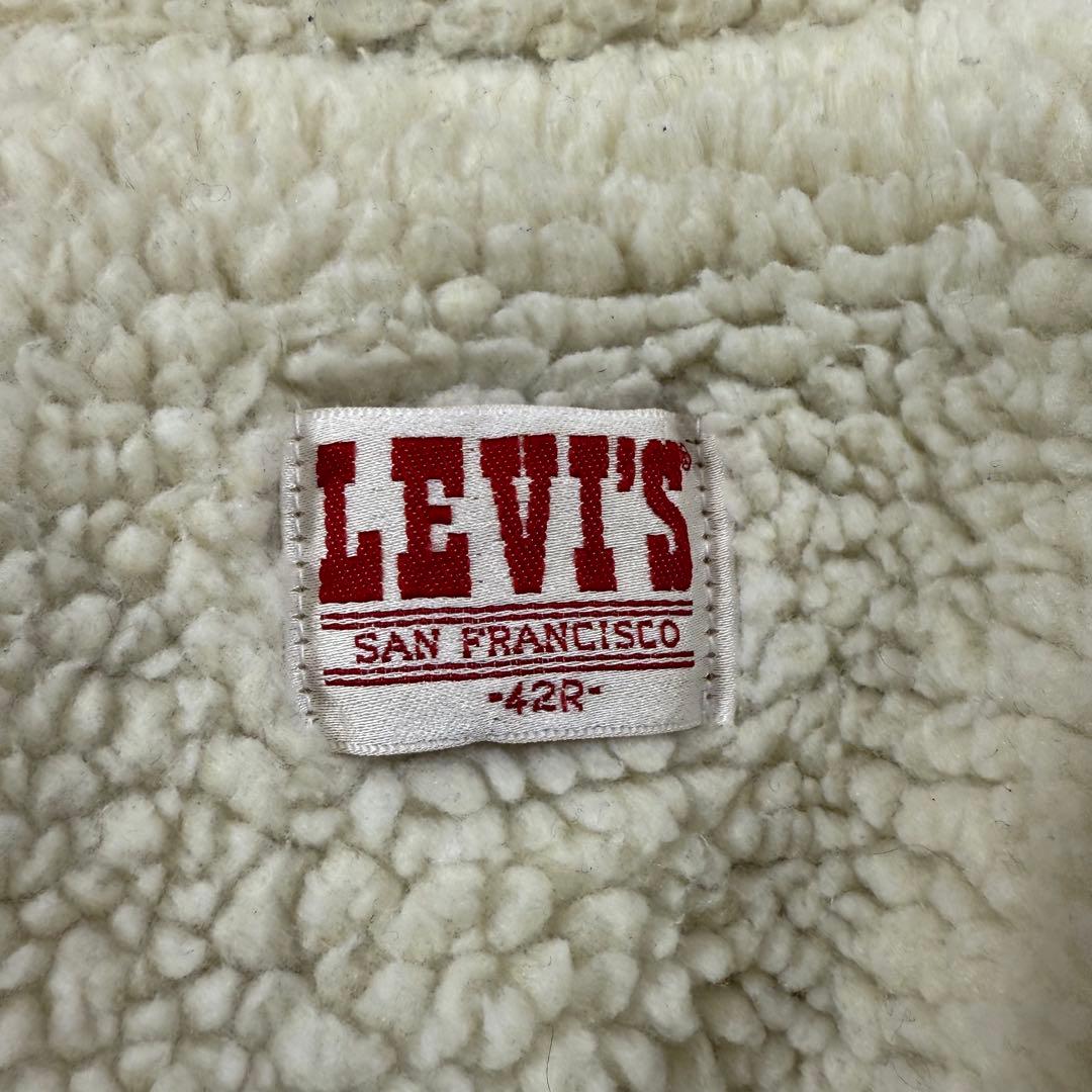 80's USA製 Levi's リーバイス70608デニムボアジャケット42R