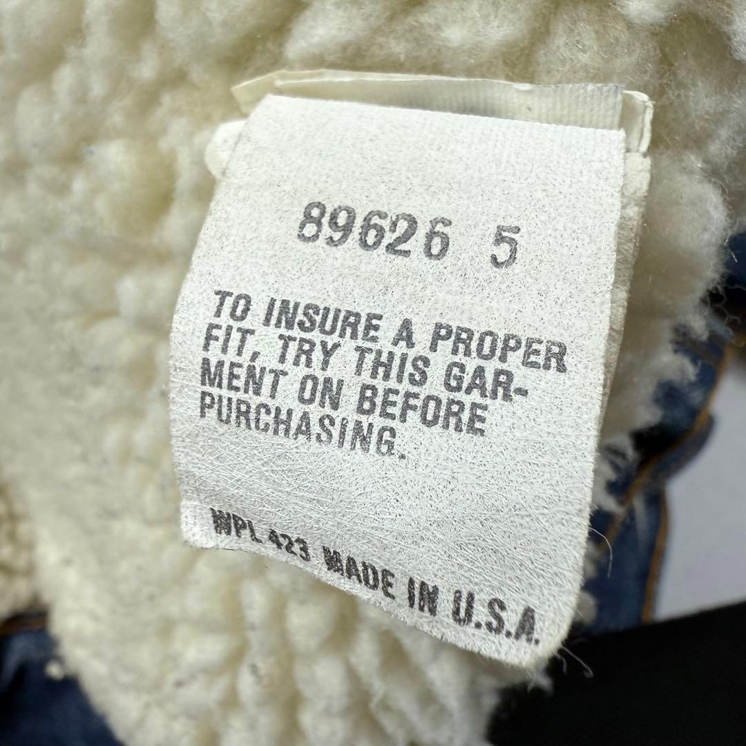 80's USA製 Levi's リーバイス70608デニムボアジャケット42R