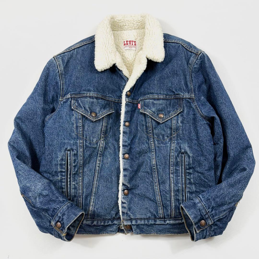 80's USA製 Levi's リーバイス70608デニムボアジャケット42R