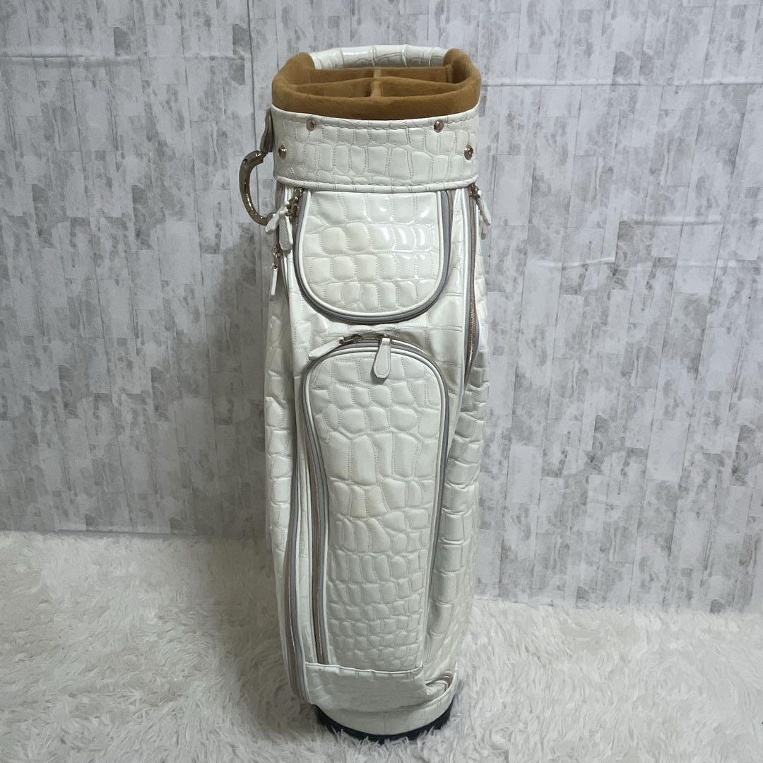 オウル OUUL ホワイトアリゲーター キャディバッグ ヘッドカバー付き