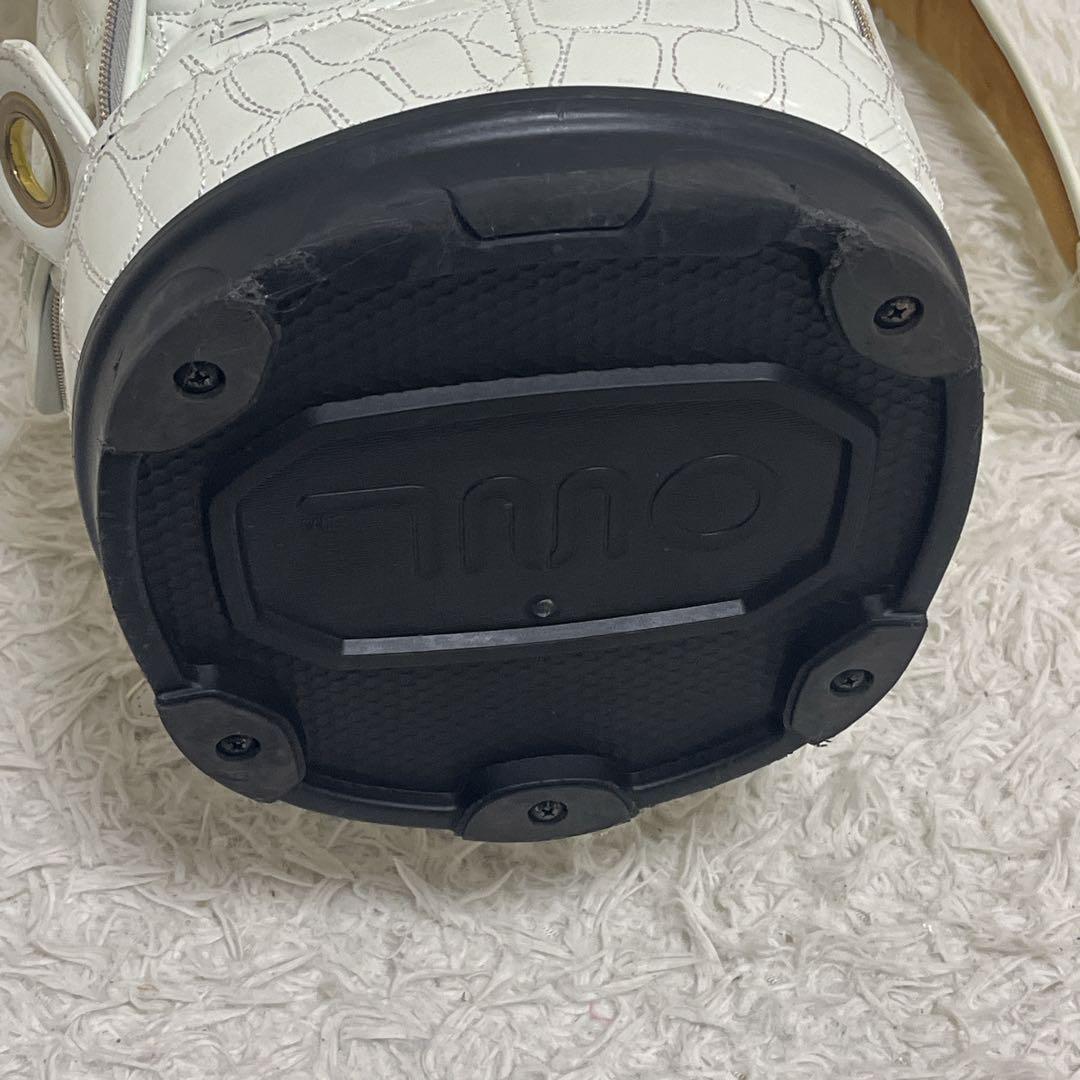 オウル OUUL ホワイトアリゲーター キャディバッグ ヘッドカバー付き