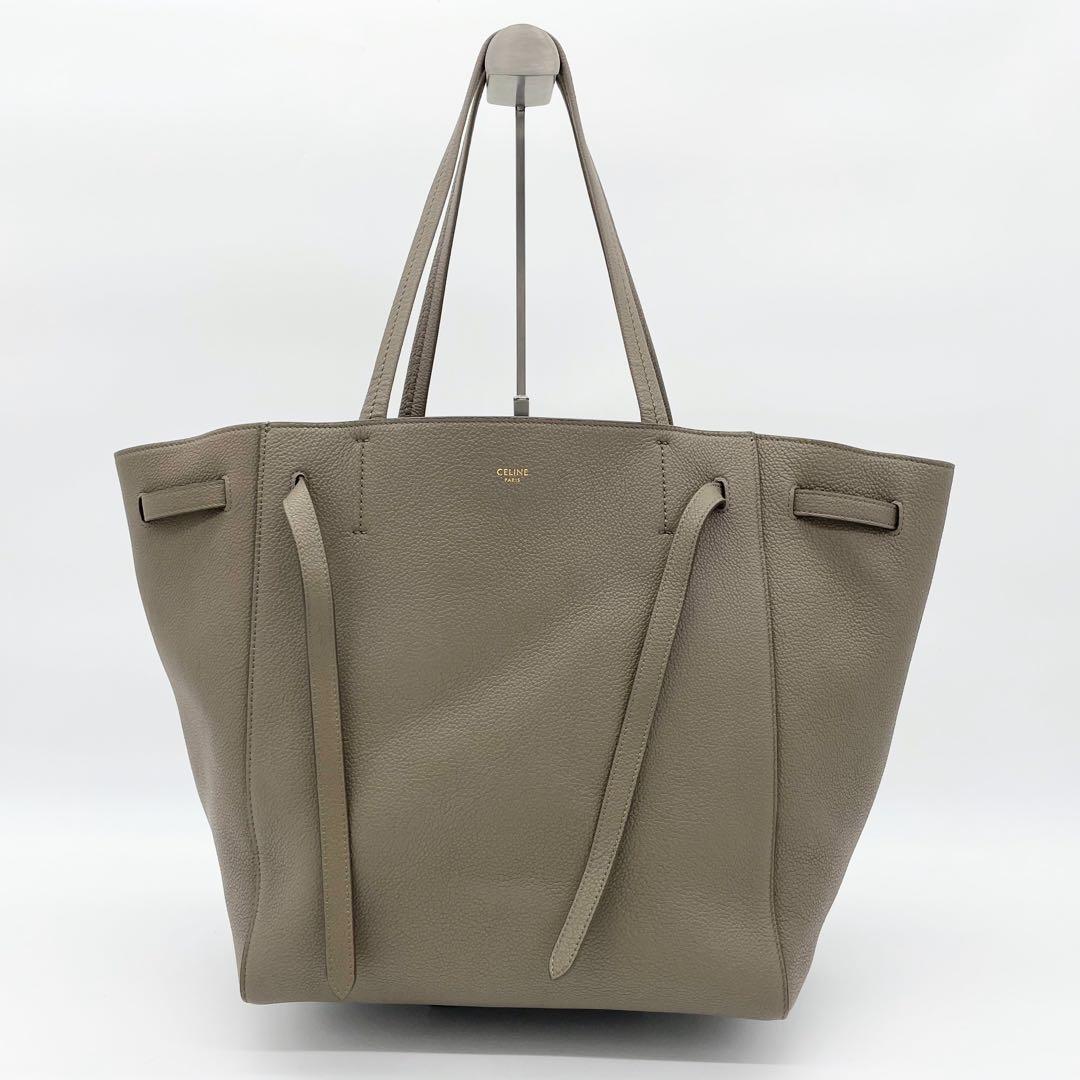 極美品　CELINE セリーヌ カバファントム トートバッグ　トープ　レザー