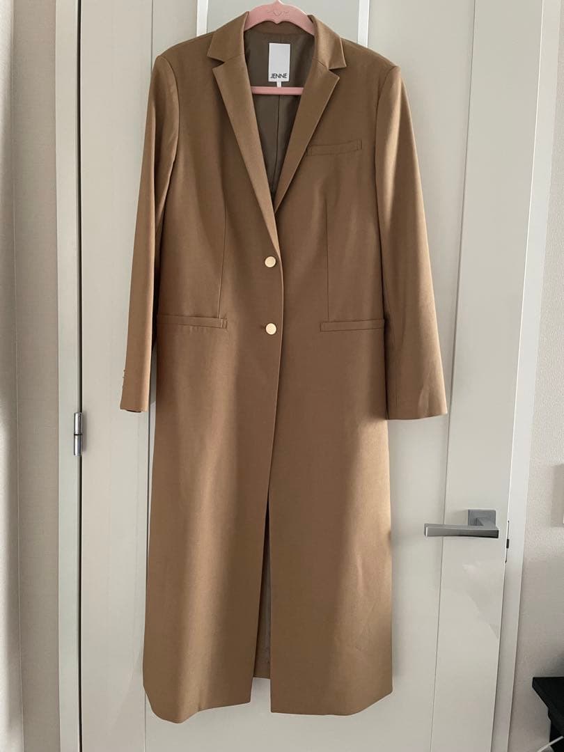 JENNE ジェンヌ　モダンロングジャケット　キャメル　Mサイズ