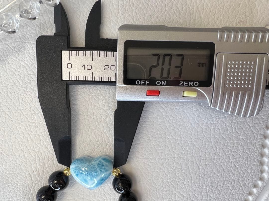 高品質ハートラリマー♡モリオンブレスレット愛　平和　癒し　魔除け　厄除　邪気払い