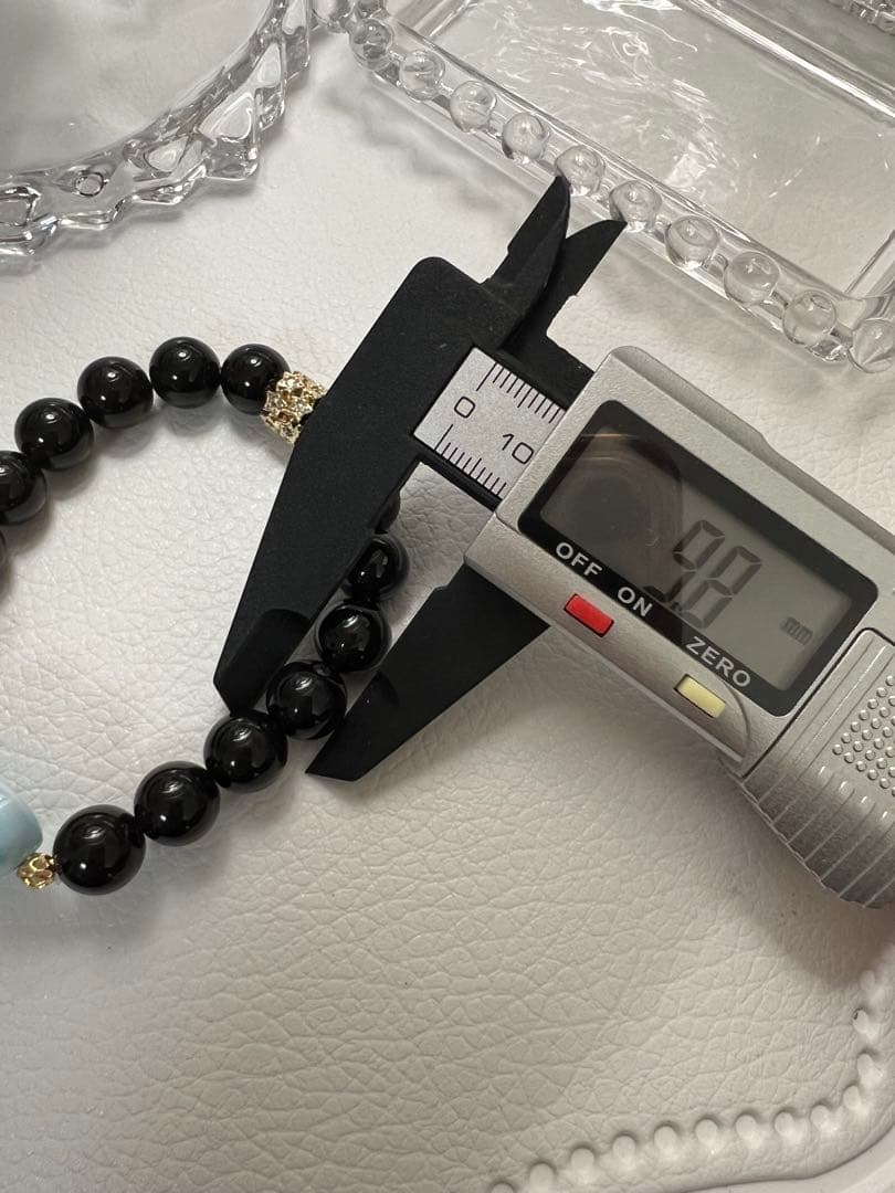 高品質ハートラリマー♡モリオンブレスレット愛　平和　癒し　魔除け　厄除　邪気払い