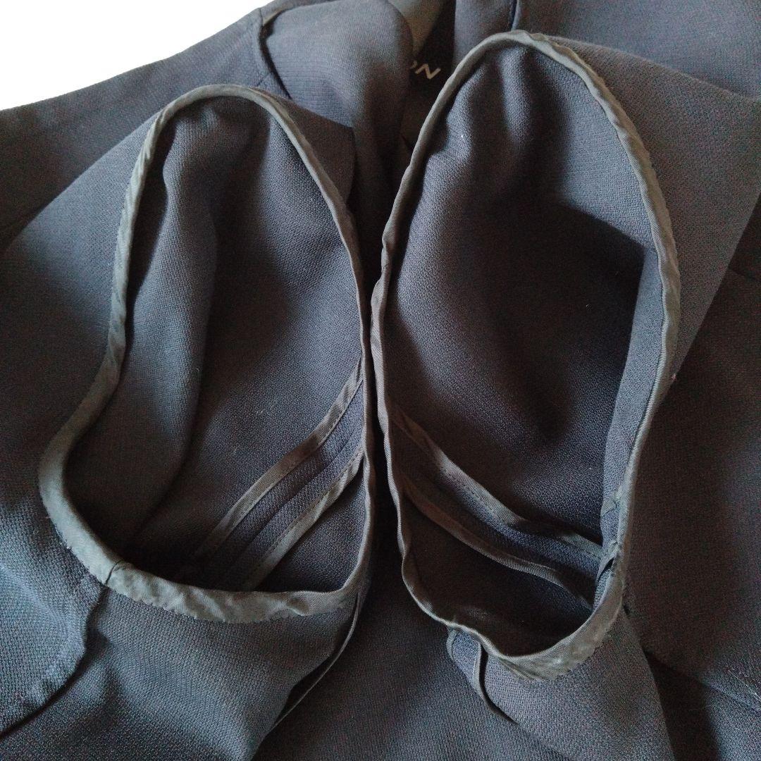 【ATON】エイトン 　ネイビー　　　ノーカラージャケット