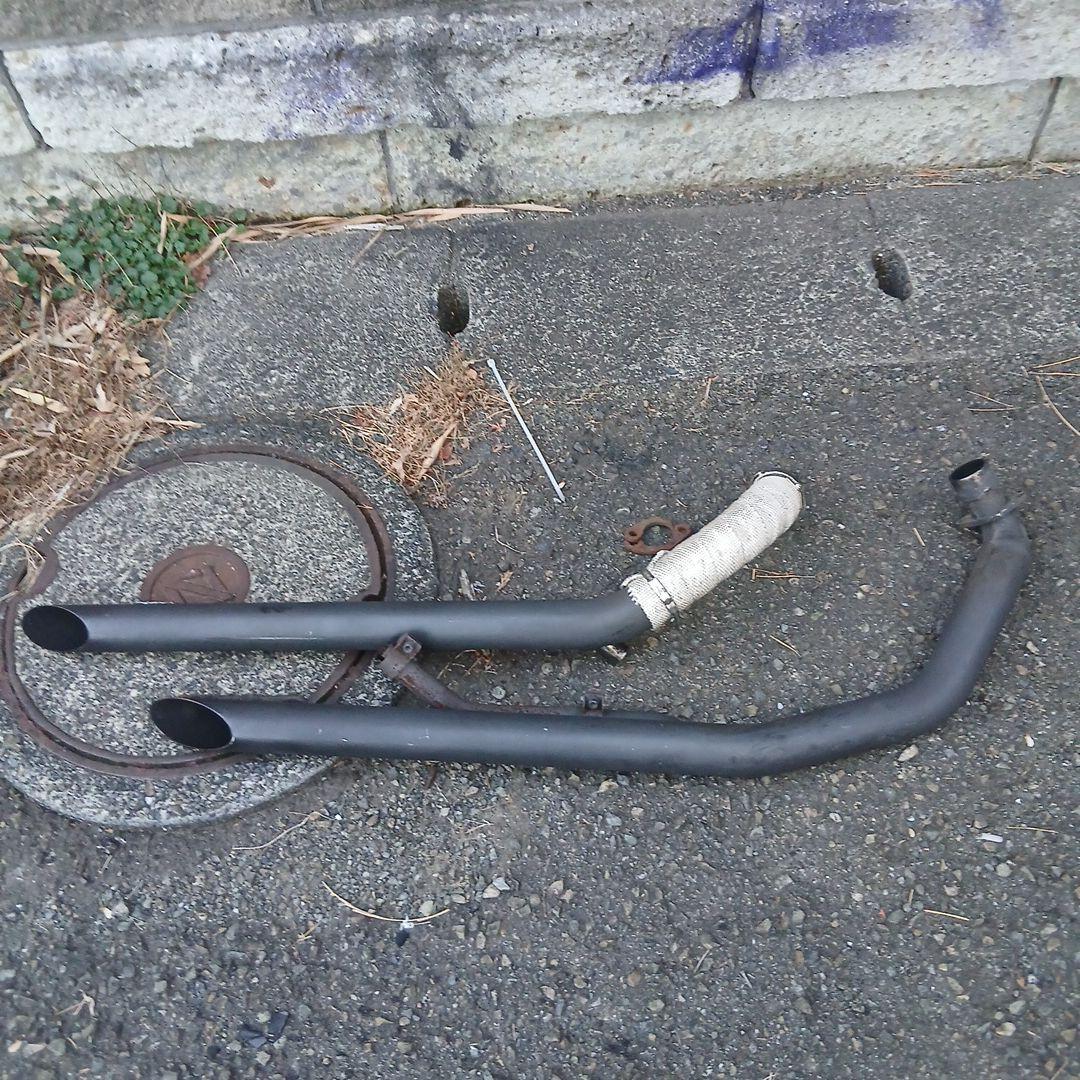 YAMAHA　ドラッグスター400用　車検対応　スラッシュカットマフラー