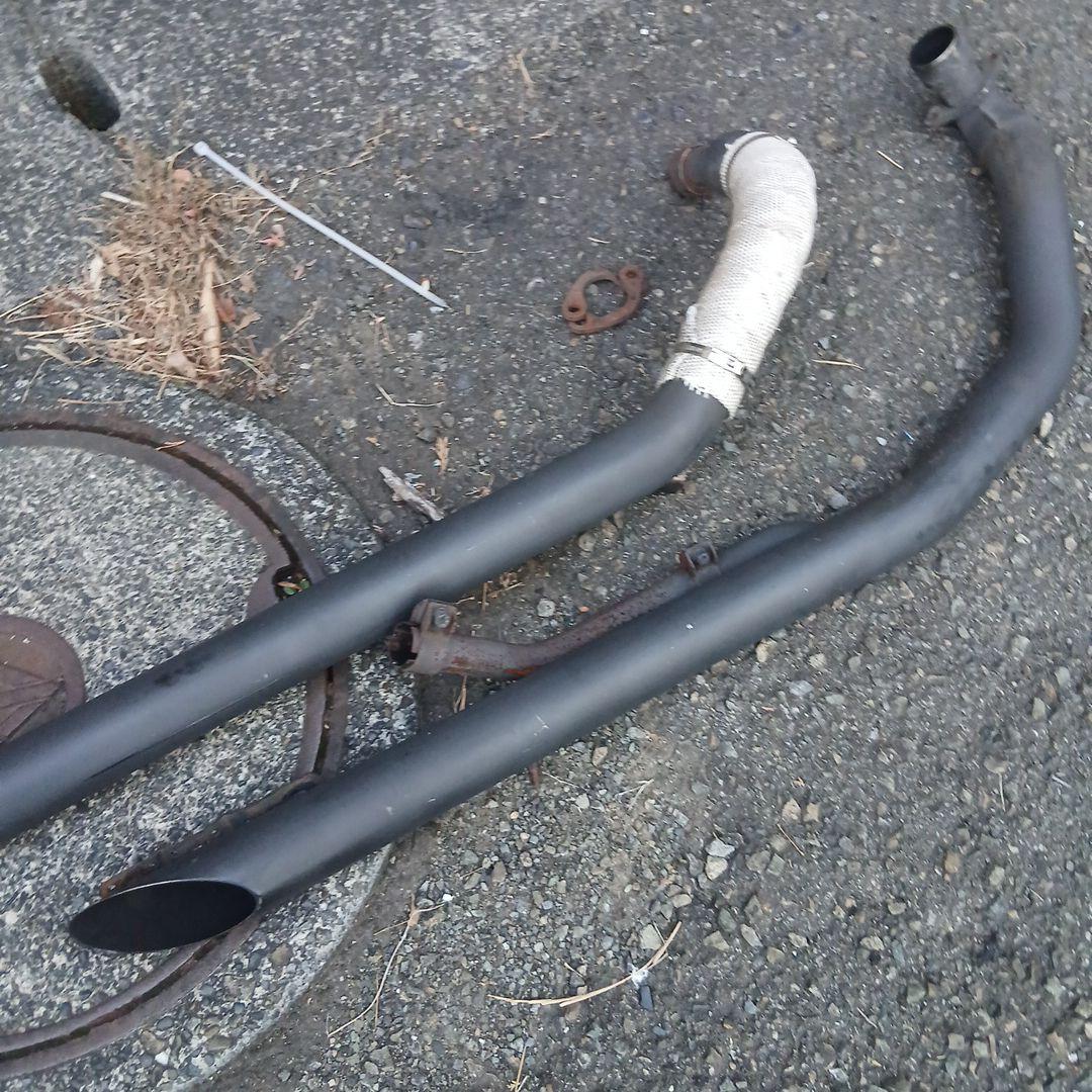 YAMAHA　ドラッグスター400用　車検対応　スラッシュカットマフラー