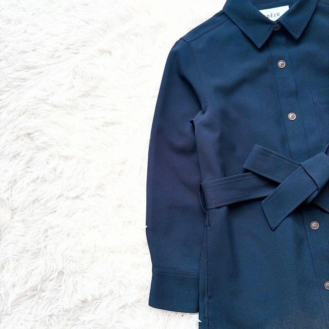 【美品】SOEJU ソージュ　オックスシャツワンピース　ネイビXS