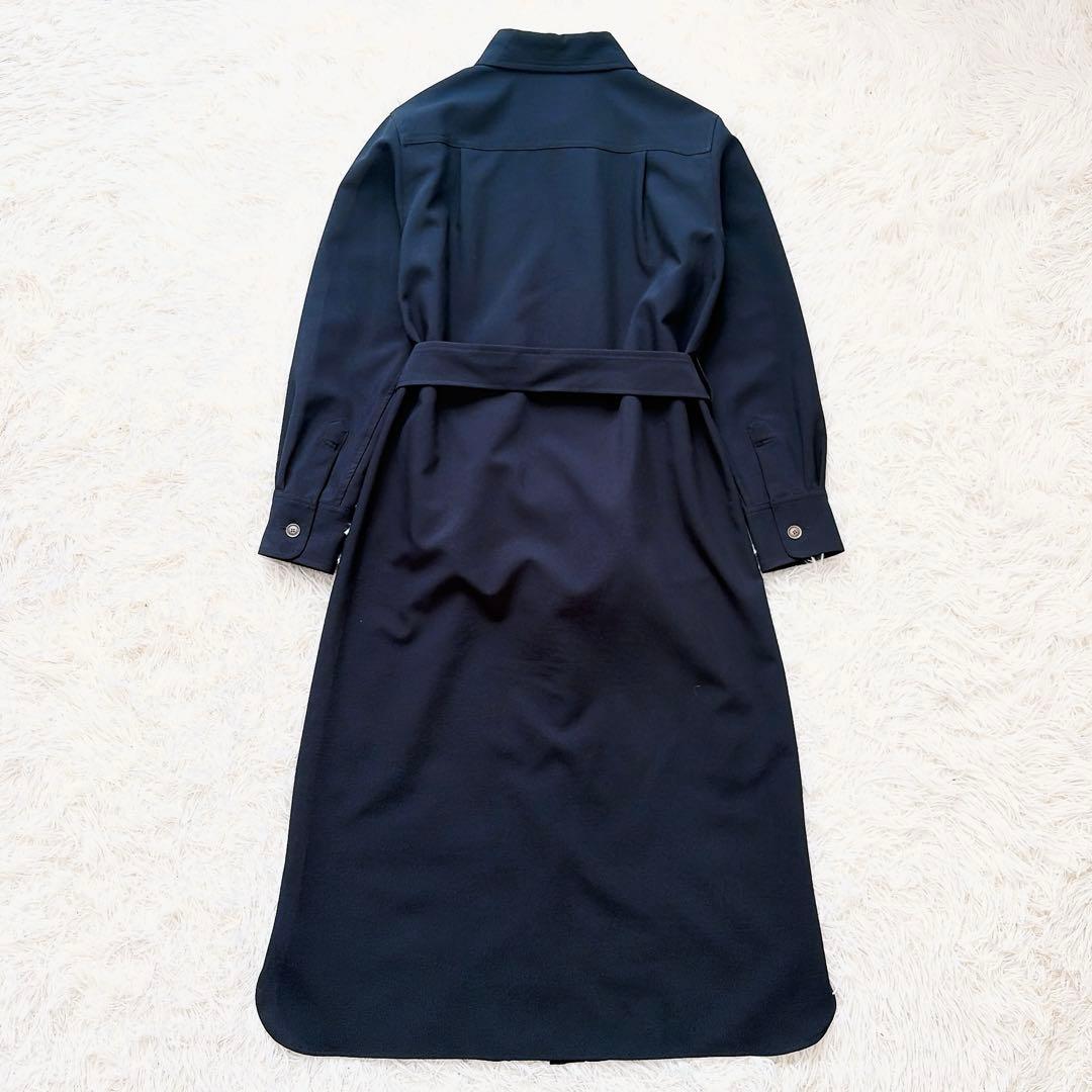【美品】SOEJU ソージュ　オックスシャツワンピース　ネイビXS
