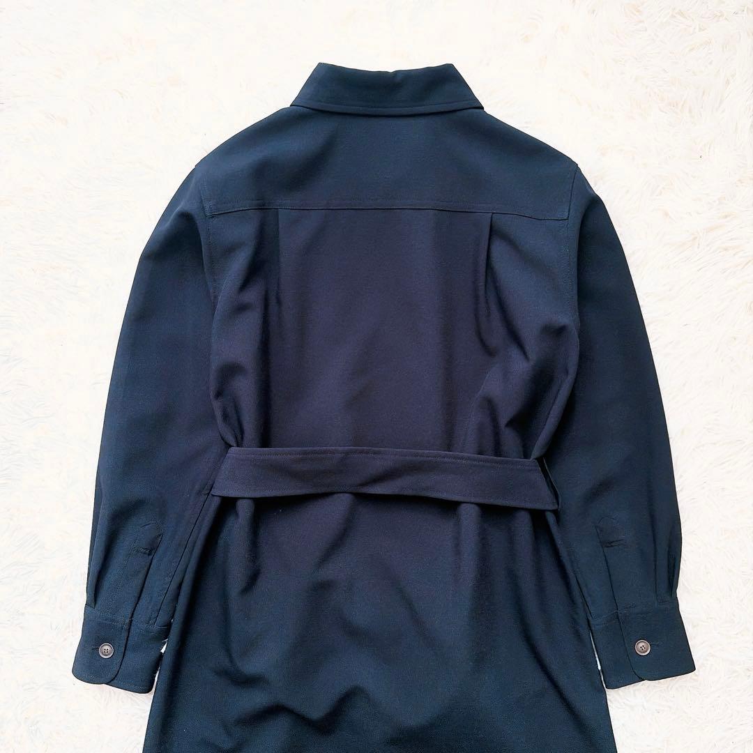 【美品】SOEJU ソージュ　オックスシャツワンピース　ネイビXS