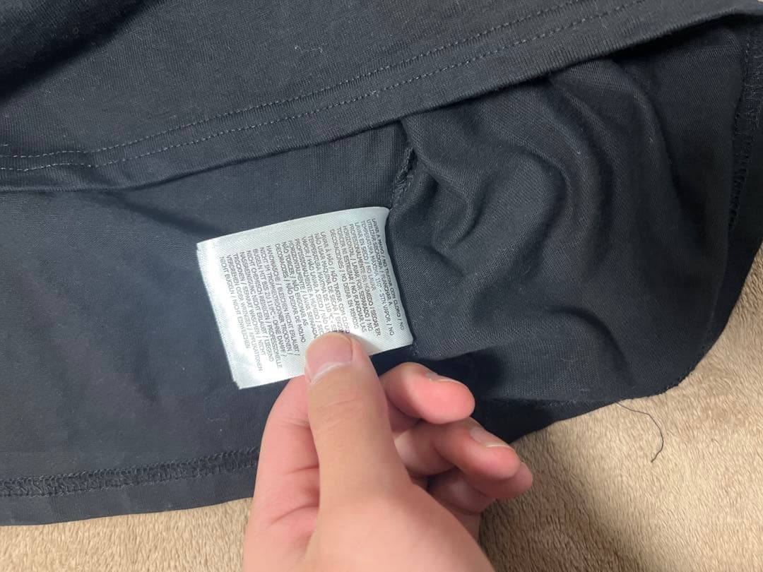 MONCLER モンクレール L 黒 ロゴTシャツ ワッペン QR認証タグ付