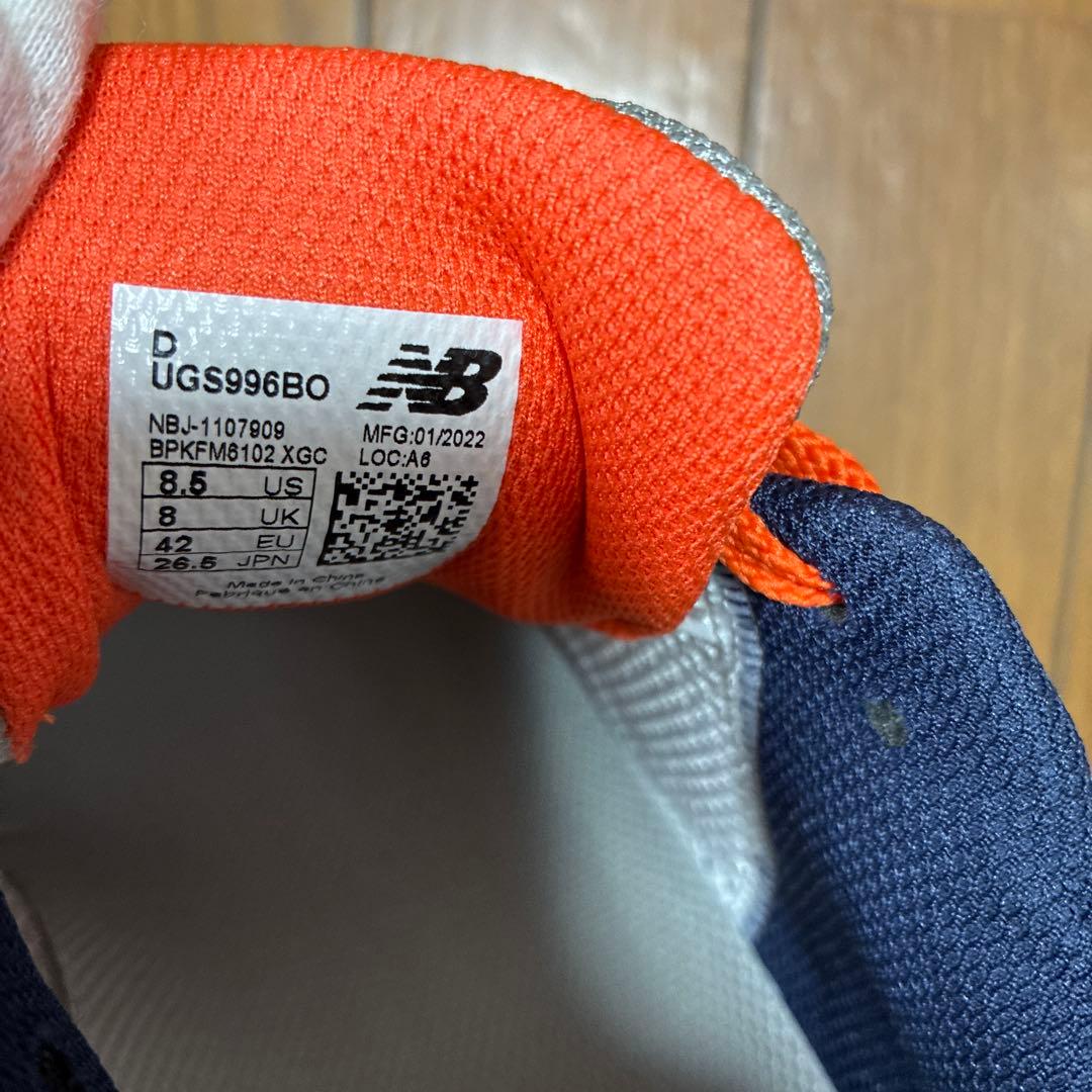 New Balance 996 青/オレンジ　ゴルフシューズ