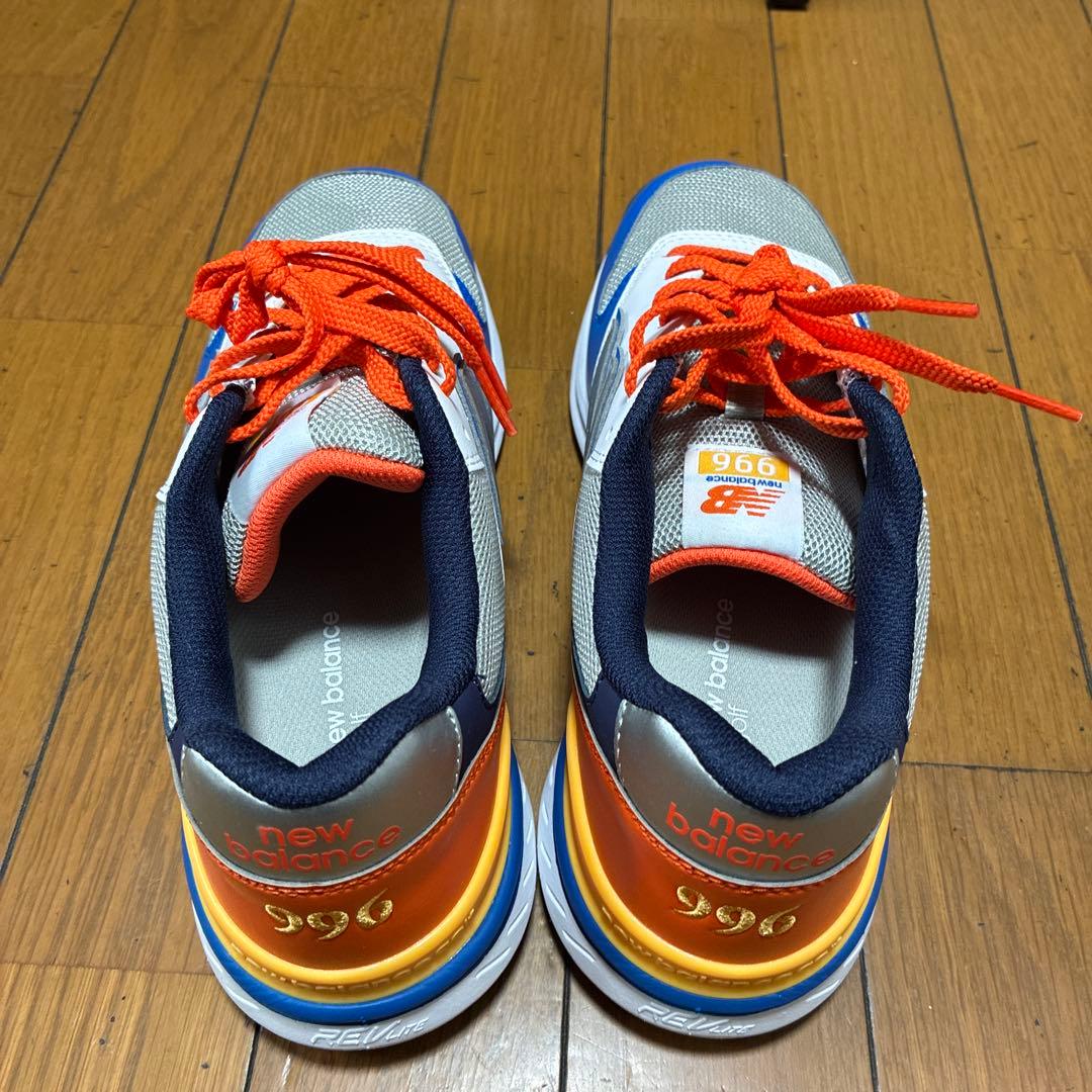 New Balance 996 青/オレンジ　ゴルフシューズ