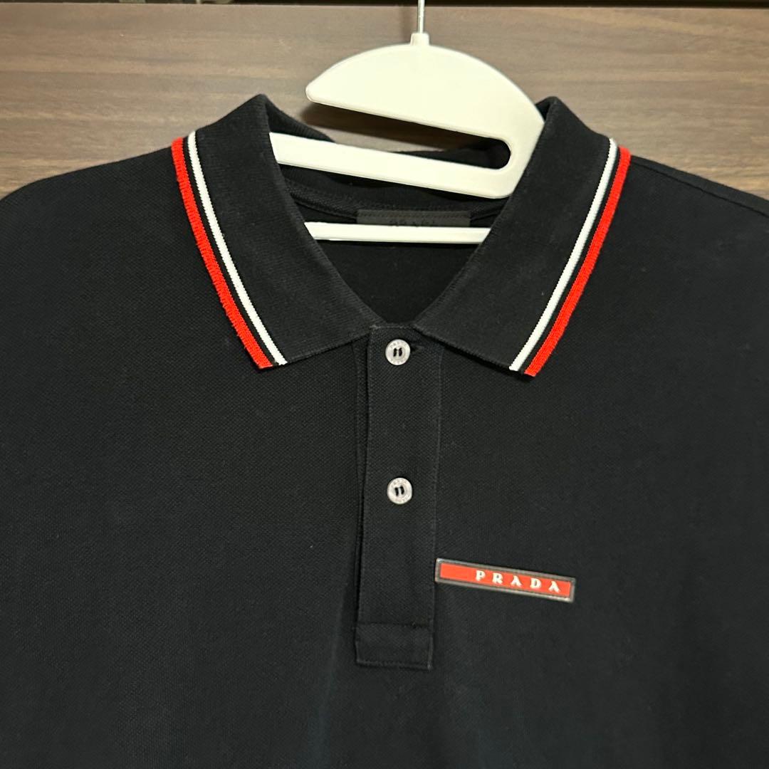 PRADA ブラック ポロシャツ XL